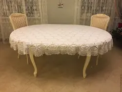 Скатерть на овальный стол для кухни фото