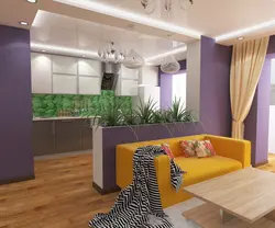 Зонирование комнаты от кухни в студии фото