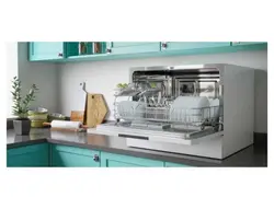 Tabletop dishwasher in the kitchen interior photo