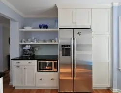 Kitchens with microwave in the upper cabinet photo