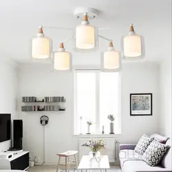 Chandelier for the kitchen in Scandinavian style photo