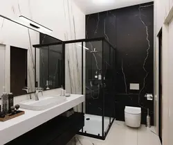 Ваннаға Арналған Фотосурет Үшін Қара Мәрмәр Плиткалар