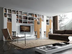 Стенки С Книжными Шкафами В Гостиную Фото