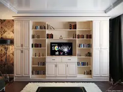 Walls With Bookcases In The Living Room Photo