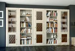 Сценкі з кніжнымі шафамі ў гасціную фота