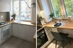 Стол У Окна На Кухне Фото Хрущевка