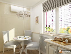 Table by the window in the kitchen photo Khrushchev