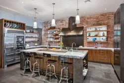 Loft style island in the kitchen photo