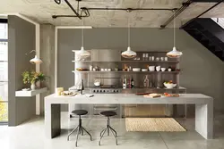 Oshxona Fotosuratidagi Loft Uslubidagi Orol