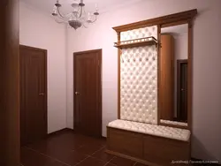 Hallway wardrobe with soft seat photo