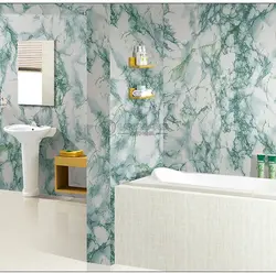 Self-adhesive tiles for bathroom walls photo