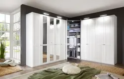 Wardrobe for bedroom white photo