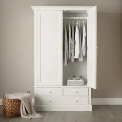 Wardrobe for bedroom white photo