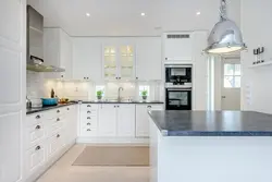 Ошхона сафед бо акс countertop хокистарӣ торик