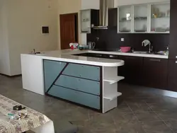 Çekmeceli fotoşəkili olan mətbəx üçün bar sayğacı