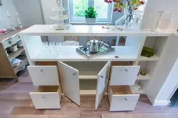 Барная стойка для кухни с ящиками фото