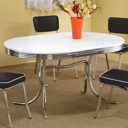 Tables with metal legs for the kitchen photo