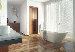 Вінілавы ламінат на сцяну ў ваннай фота