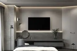 Консоль в интерьере гостиной под телевизором фото