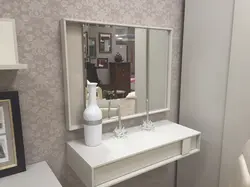 Mirror with hanging cabinet for bedroom photo
