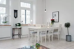 Table in Scandinavian style for the kitchen photo