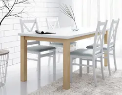 Table in Scandinavian style for the kitchen photo