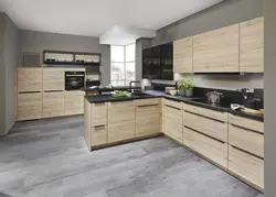 Indian Wood Countertop In The Kitchen Interior Photo