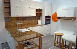 Indian Wood Countertop In The Kitchen Interior Photo