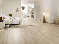 Laminate Flooring For The Living Room With Light Wallpaper Photo
