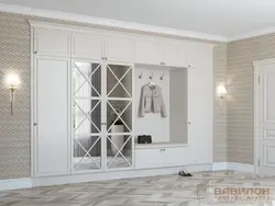 Шкаф в прихожую белый с зеркалом фото