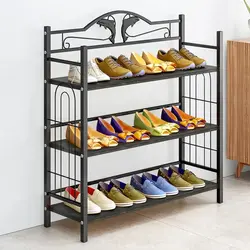 Photo Of Metal Shoe Racks In The Hallway