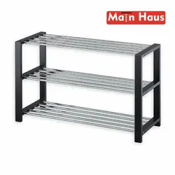 Photo Of Metal Shoe Racks In The Hallway