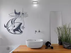Bathroom wall drawing photo