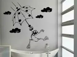 Bathroom wall drawing photo