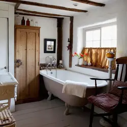 Photo of a bathtub in the kitchen in old houses