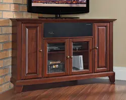 Corner TV stand in the living room photo