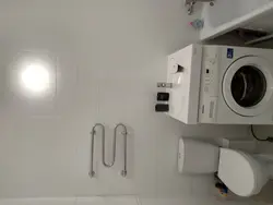 Socket in the bathroom for the washing machine photo