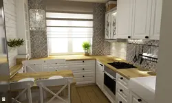 Kitchen Along The Window Photo For A Small Kitchen