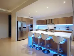 Свет над барной стойкой фото на кухне
