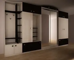 Шафа купэ для пярэдняга пакоя з сядзеннем фота