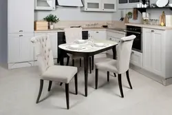 Белый Стол И Черные Стулья На Кухню Фото