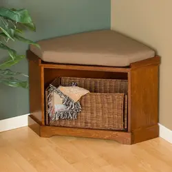 Орындық фотосуреті бар дәліздегі DIY аяқ киім сөресі
