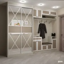 Hallway Closet With Shoe Rack And Hanger Photo