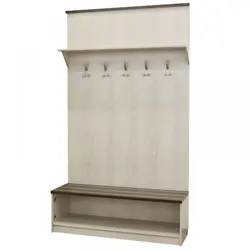 Hallway closet with shoe rack and hanger photo