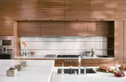 Wood-Effect Tiles For A Backsplash In The Kitchen Photo