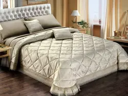 Bedspread бо гул барои бистар дар акс хоб