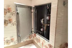 How to hide a hatch in a bathroom with tiles photo