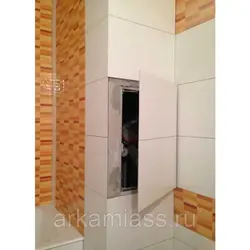 Як схаваць люк у ваннай з пліткай фота