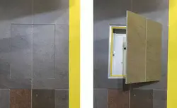 Як схаваць люк у ваннай з пліткай фота