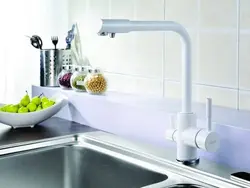 Kitchen faucet with water filter photo